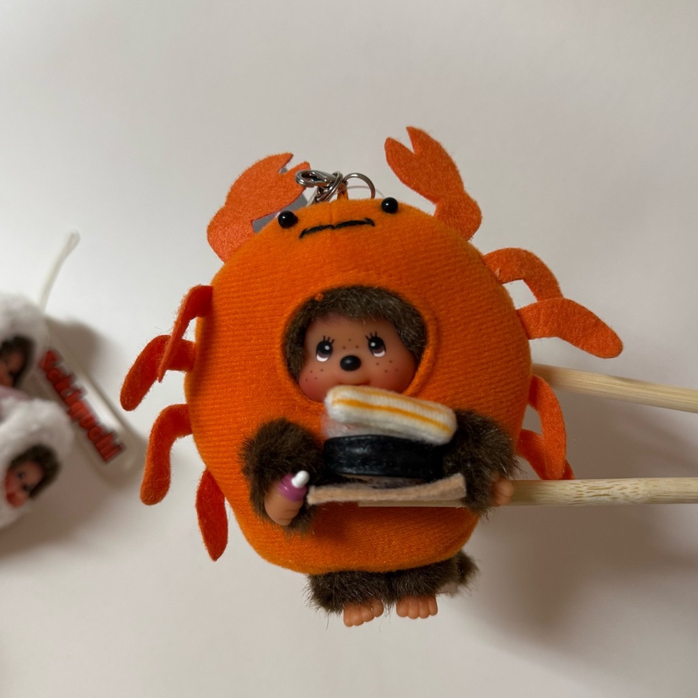 Vintage 1991 元綠壽司 🍣x Monchhichi Crab Sushi 🍣 Keychain